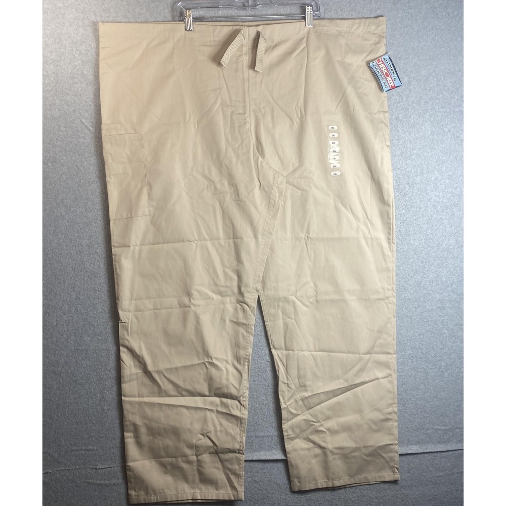 Cherokee Scrub Pants Mens 2XL Beige Workwear Medical Drawstring Cargo 4100